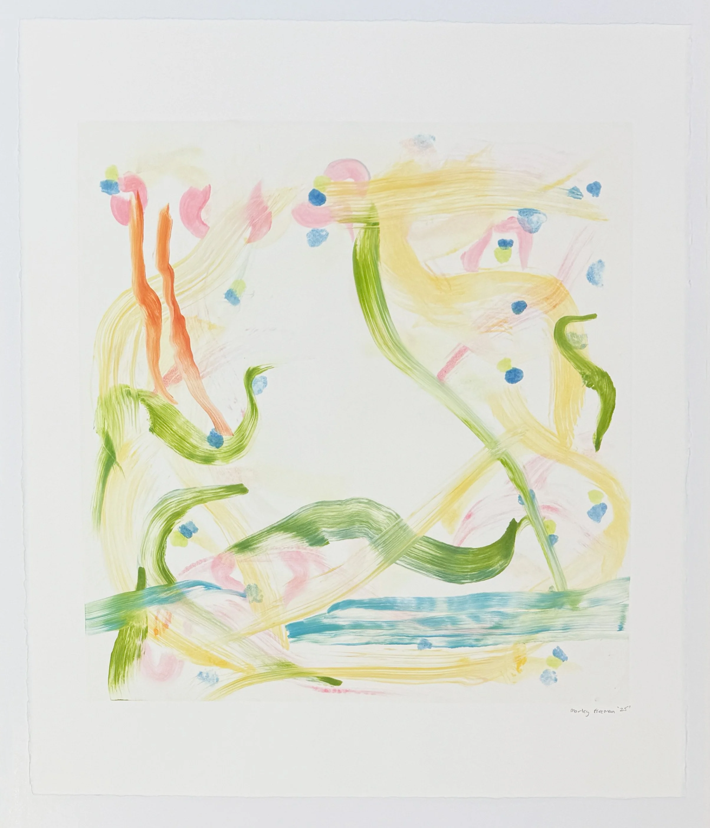   came tipsy from a dingy bar , 2026 Monotype Image size: 19 1/2 x 18 1/2 inches Paper size: 26 1/4 x 22 1/2 inches Unique 