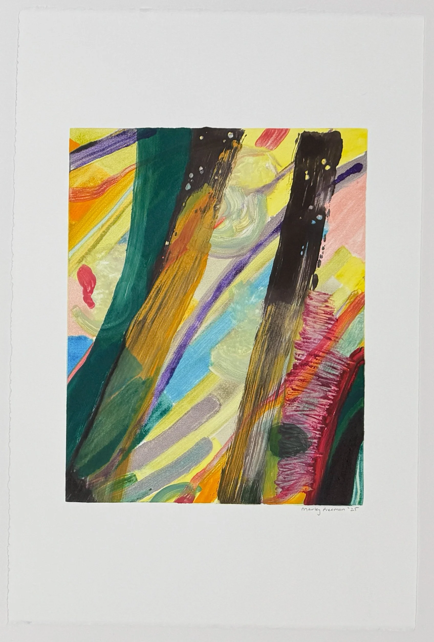   I am your exquisite devoted flame,  2026 Monotype Image size: 13 3/4 x 11 inches Paper size: 22 1/2 x 15 inches Unique 