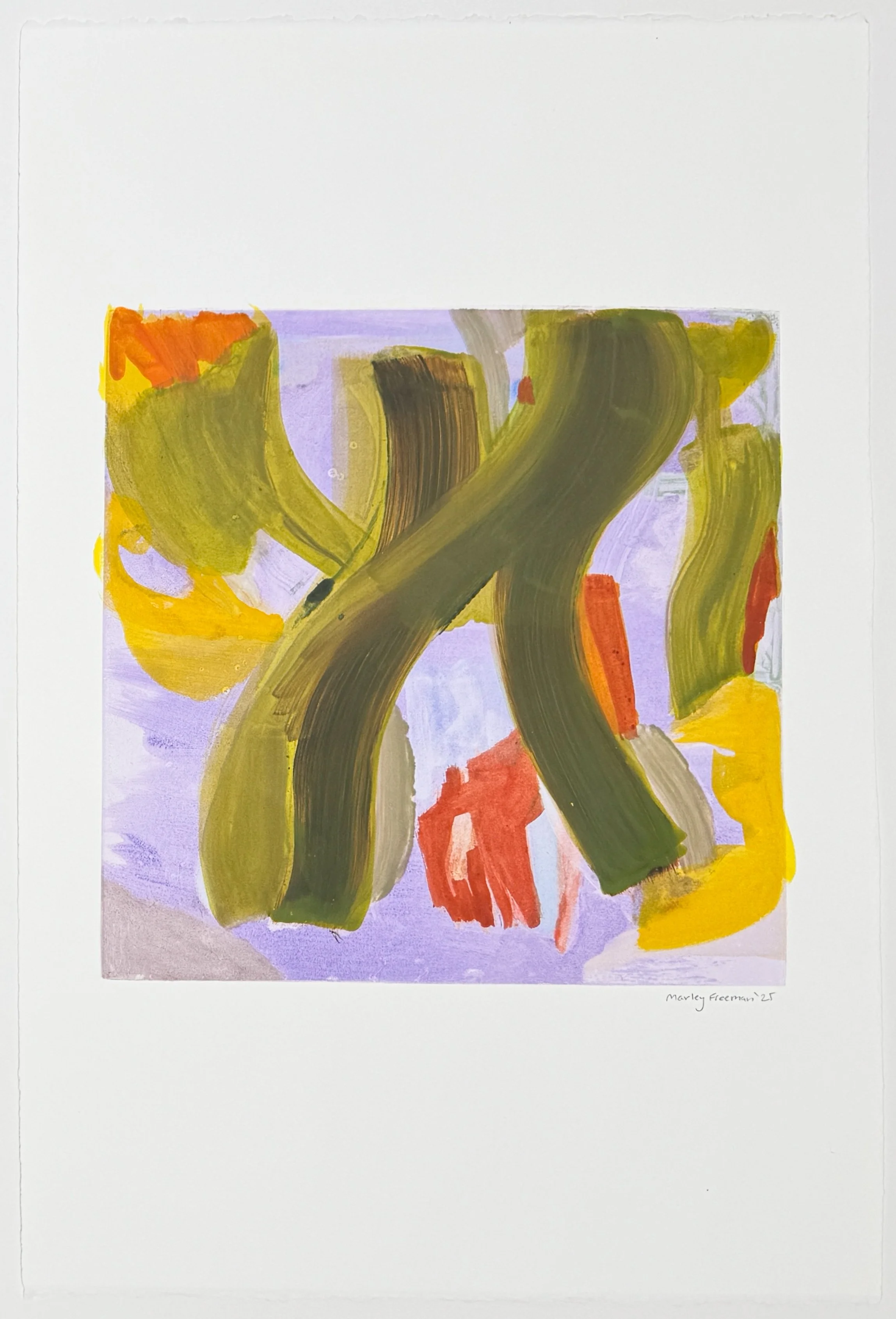   as I went away singing , 2026 Monotype Image size: 13 3/4 x 11 inches Paper size: 22 1/2 x 15 inches Unique 