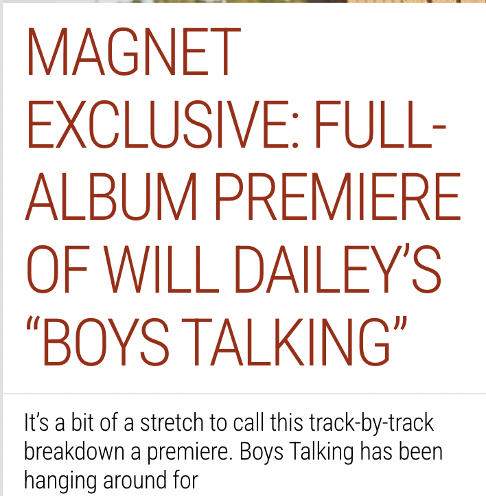 Magnet Mag breaks down each song on Boys Talking