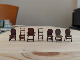 Laser-cut misc. chairs