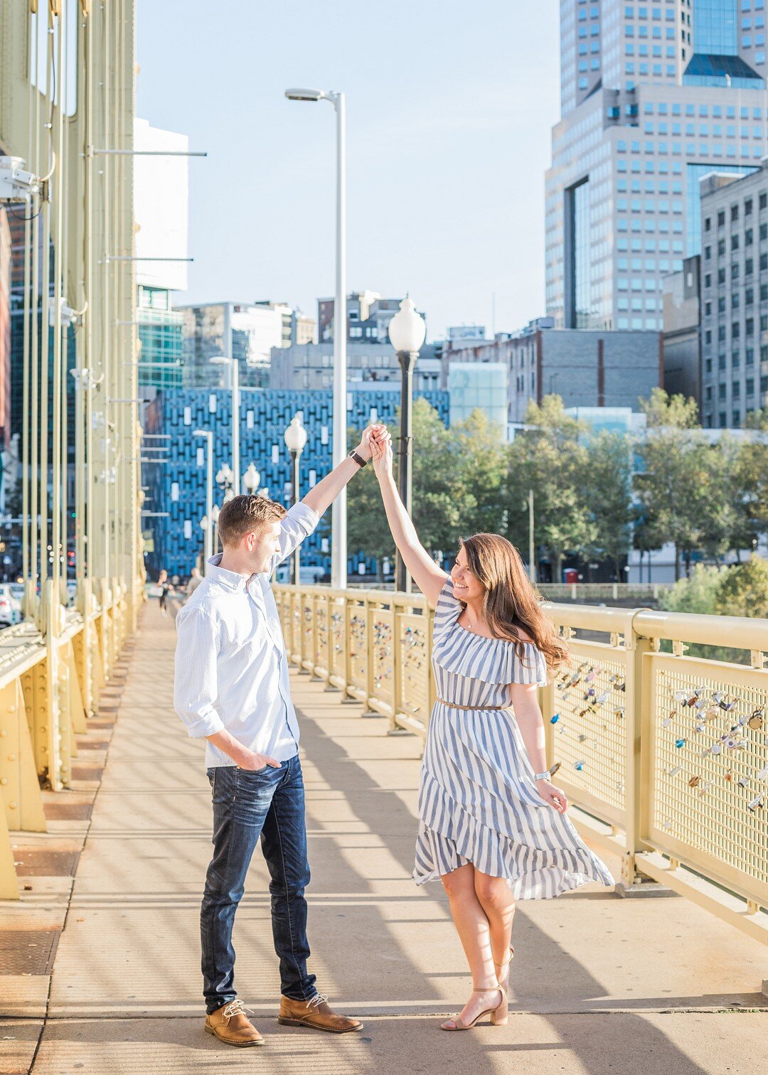 Becca And Brandon's Downtown Pittsburgh Engagement Session