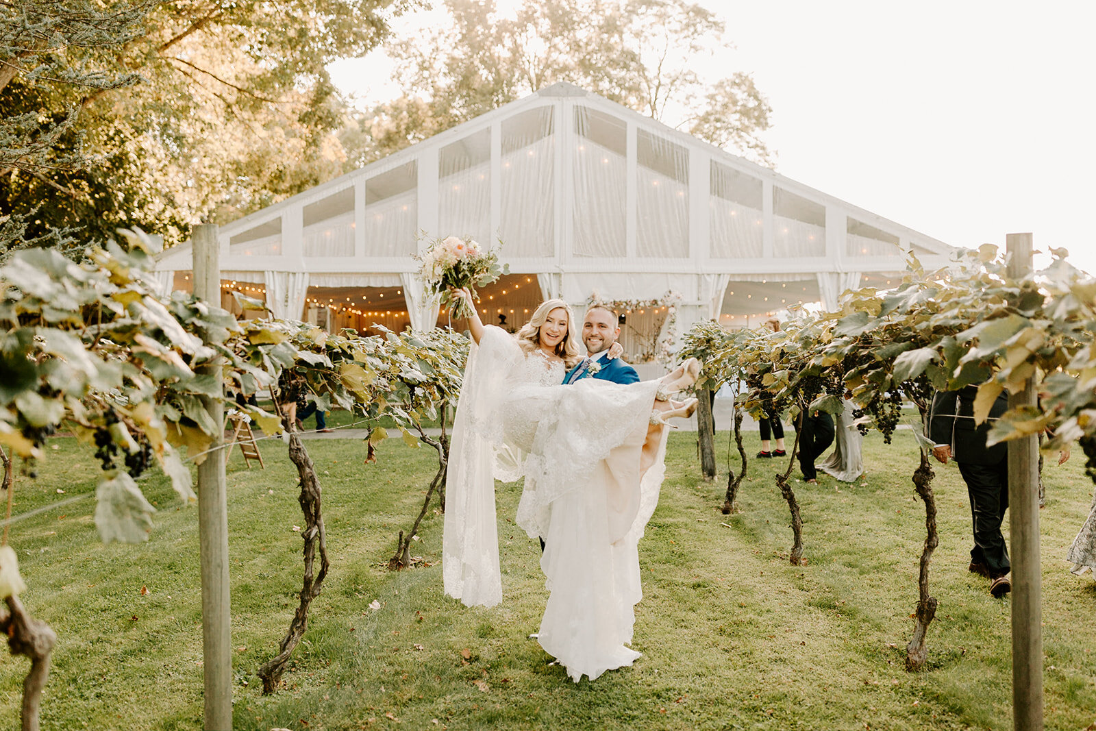 A Whimsical Romance Bucks County Wedding at Crossing Vineyards in New Hope, PA. Photographed by Karra Leigh Photography