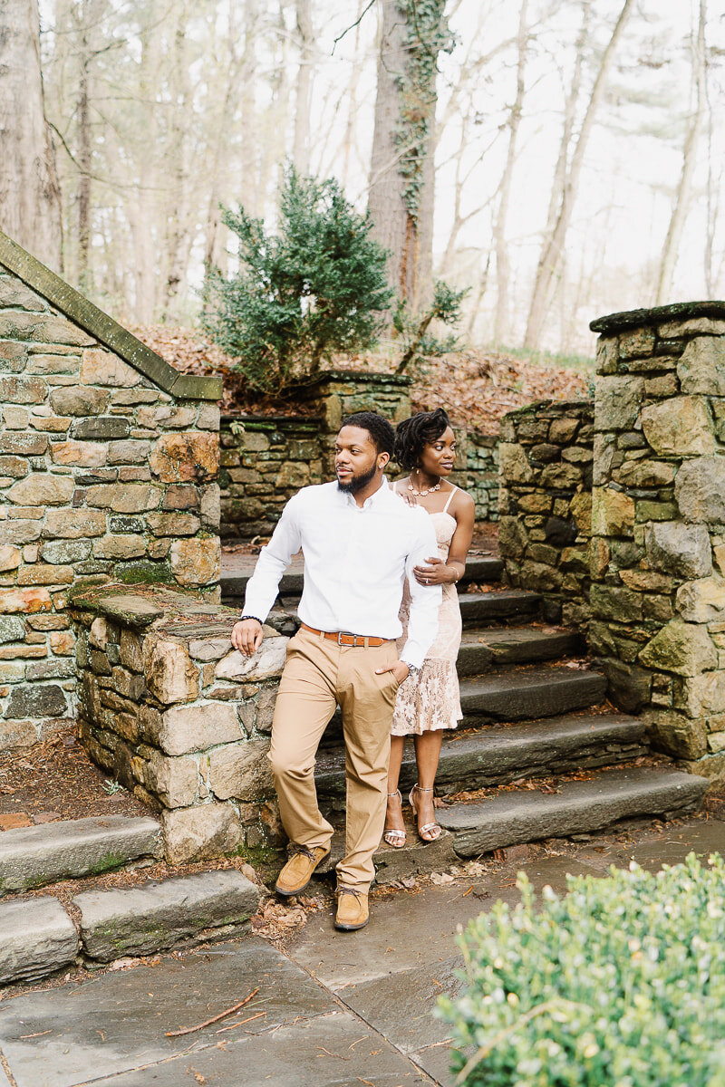 Dominique and Devon's Ridley Creek State Park Engagement Session