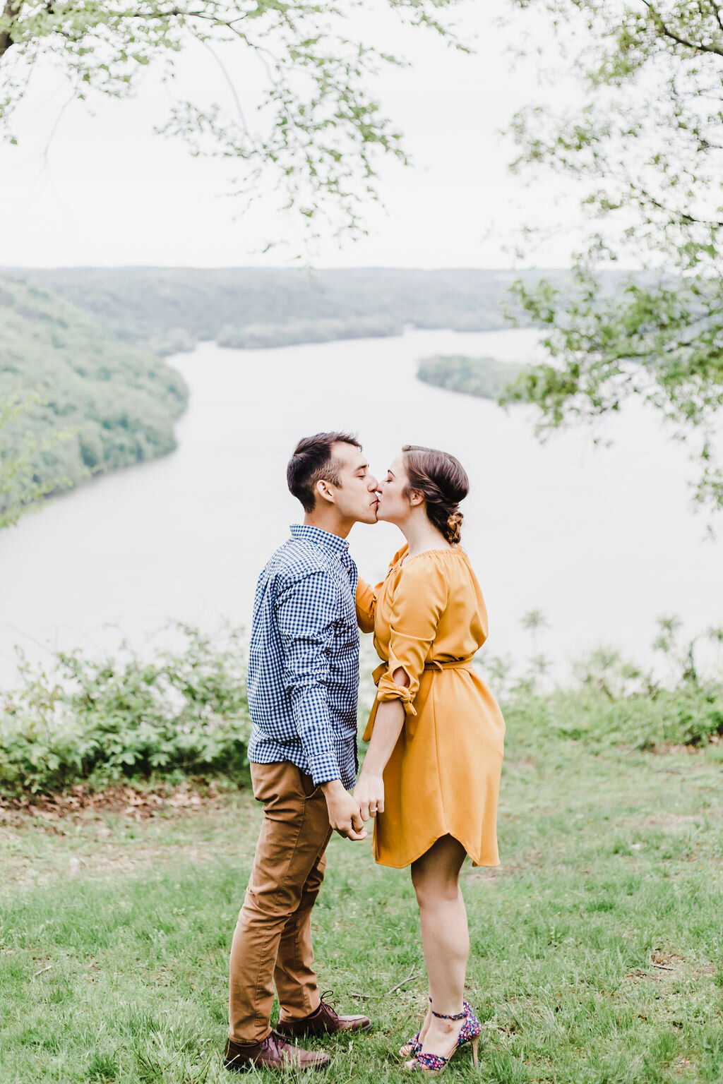 A surprise engagement at Pinnacle Overlook  in Holtwood. overlooking the scenic Susquehanna River. Photographed by Pennsylvania Wedding Photographer Danielle Marie Photography