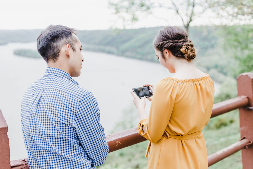 A surprise engagement at Pinnacle Overlook in Holtwood. overlooking the scenic Susquehanna River. Photographed by Pennsylvania Wedding Photographer Danielle Marie Photography