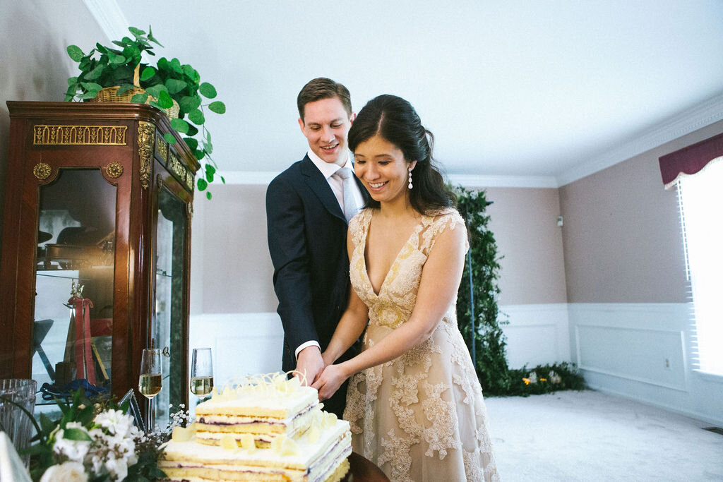 Long before the Coronavirus came to town, Amanda and Ben were dreaming up their intimate at home wedding ceremony. Followed by a lovely trip to Philadelphia for beautiful portraits under the cherry blossoms, old city, broad street and Attico Rooftop
