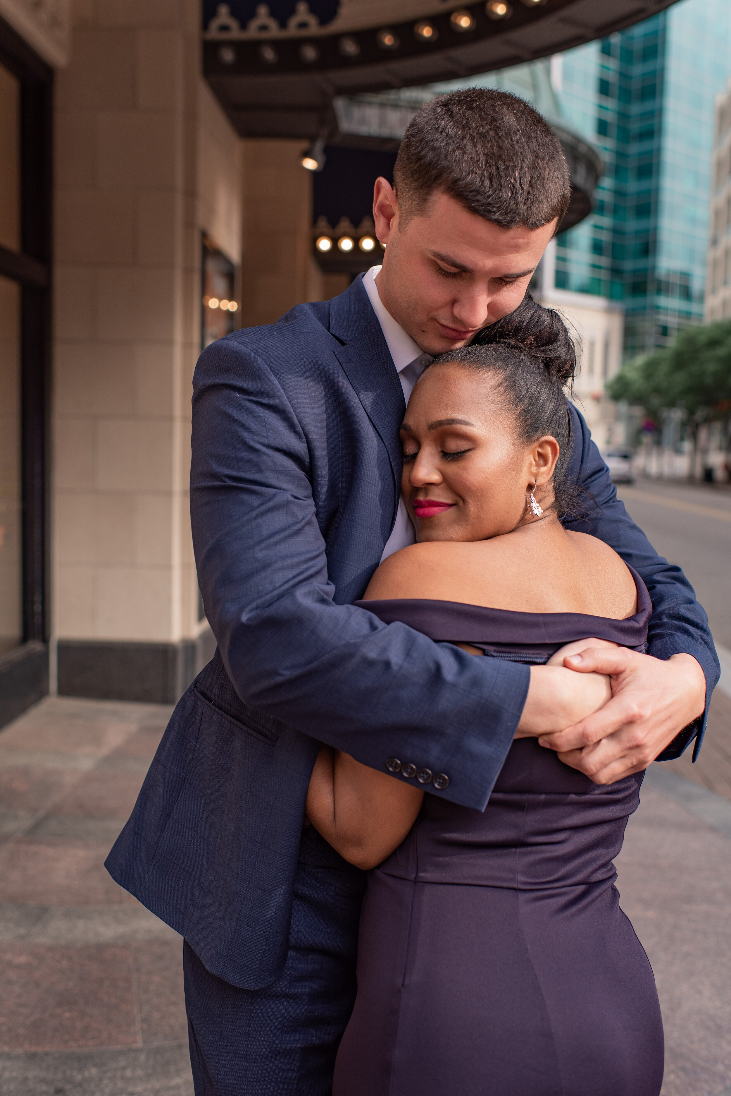 Romantic Glam Anniversary Session Across Downtown Pittsburgh