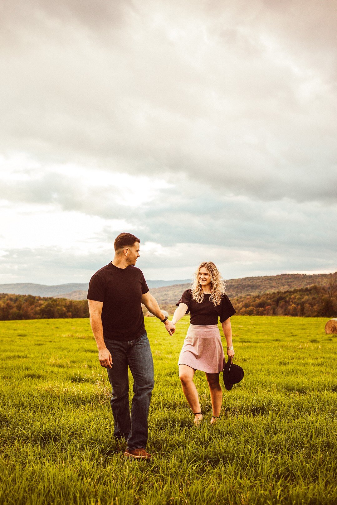 Tara and Tyler's Golden Hour Engagement Session in Rome, PA