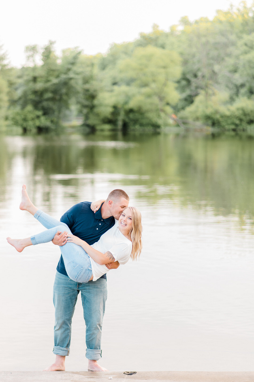 Gifford Pinchot State Park served as the backdrop for this summer outdoor engagement session by Lindsay Eileen Photography in Lewisberry, Pennsylvania