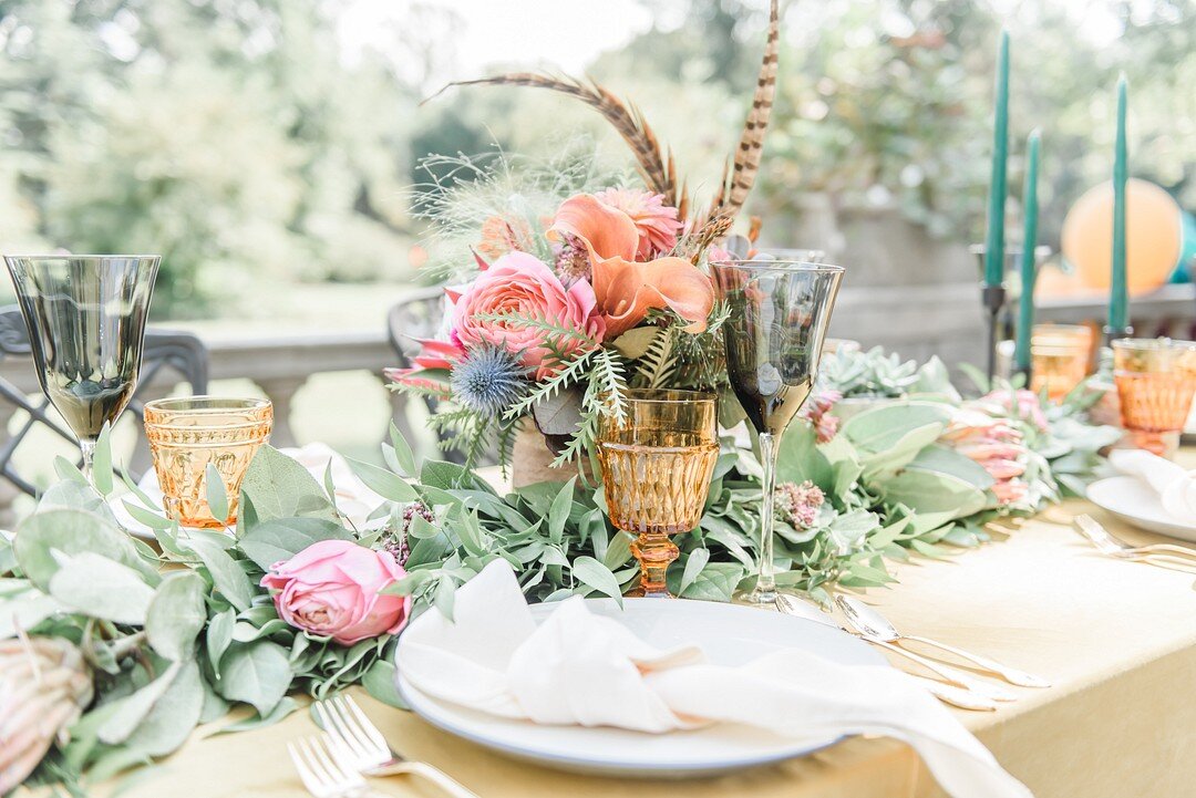 Colorful Fall Bridal Inspo at Merion Tribute House