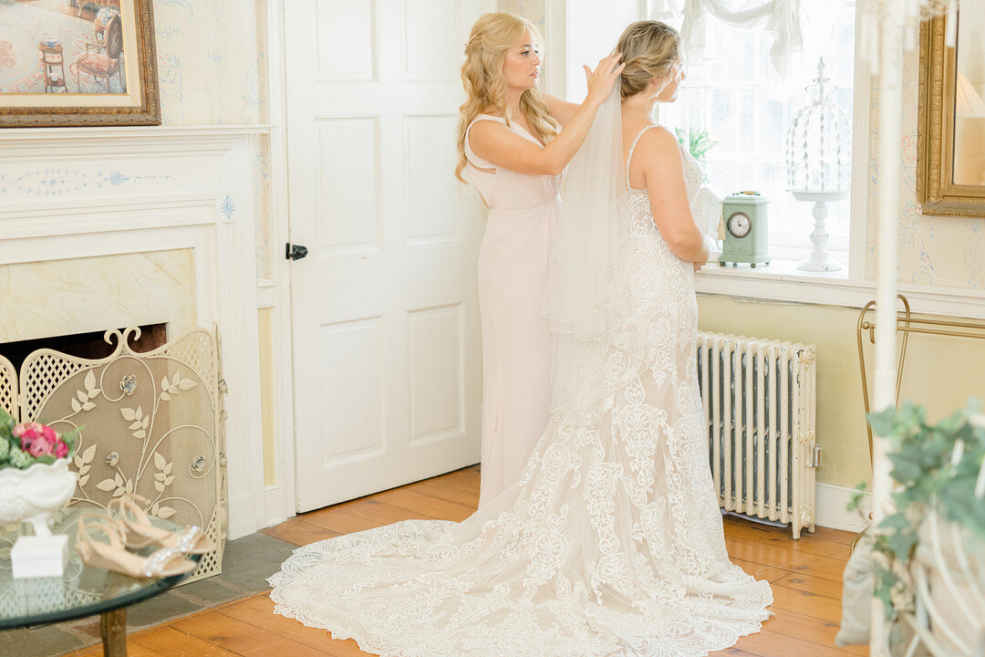 Rebecca and Ryan's Rapunzel-esqe Blush and Purple Wedding at the Peter Allen House