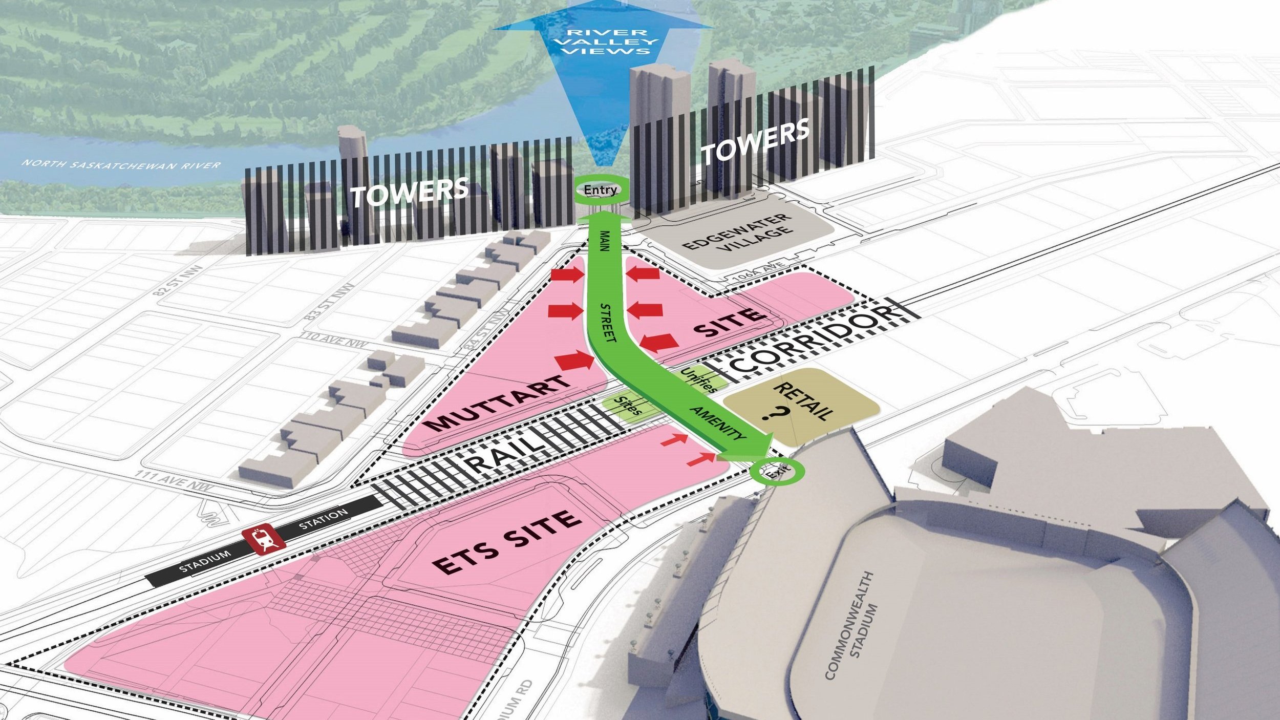 Edmonton, AB - Stadium Station Concept Diagram