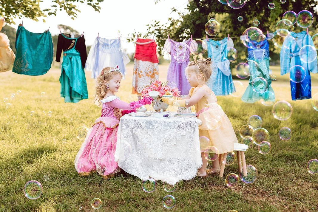 I spent my morning dancing, sipping on tea, and frolicking through the flowers with two of my best friends and their minis. This is exactly what I imagined being a mom would be like and I can&rsquo;t wait until my own mini wants to run around and hav