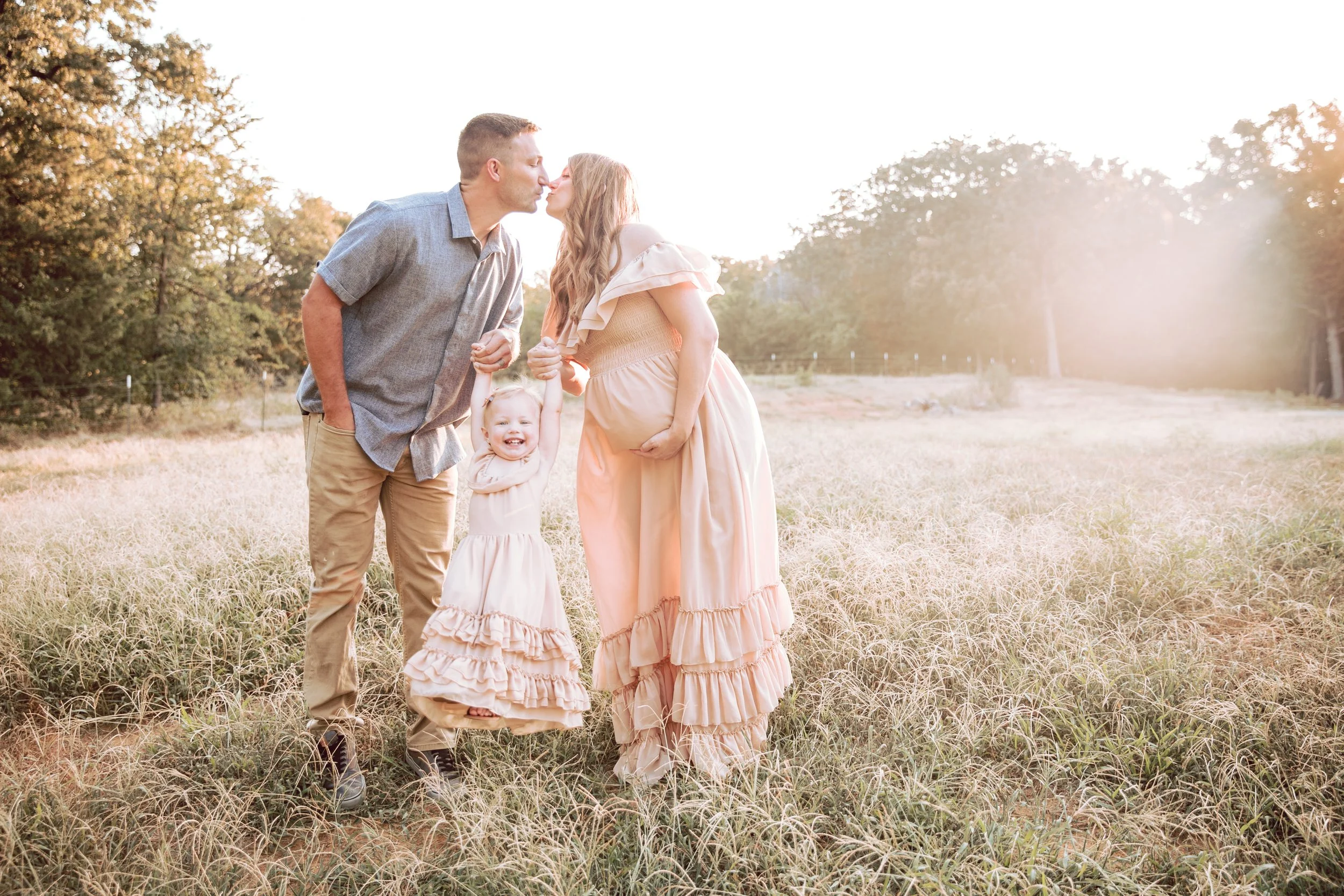 Lowery Family Maternity Session: Fall Photos on Their Land in Bells, Texas