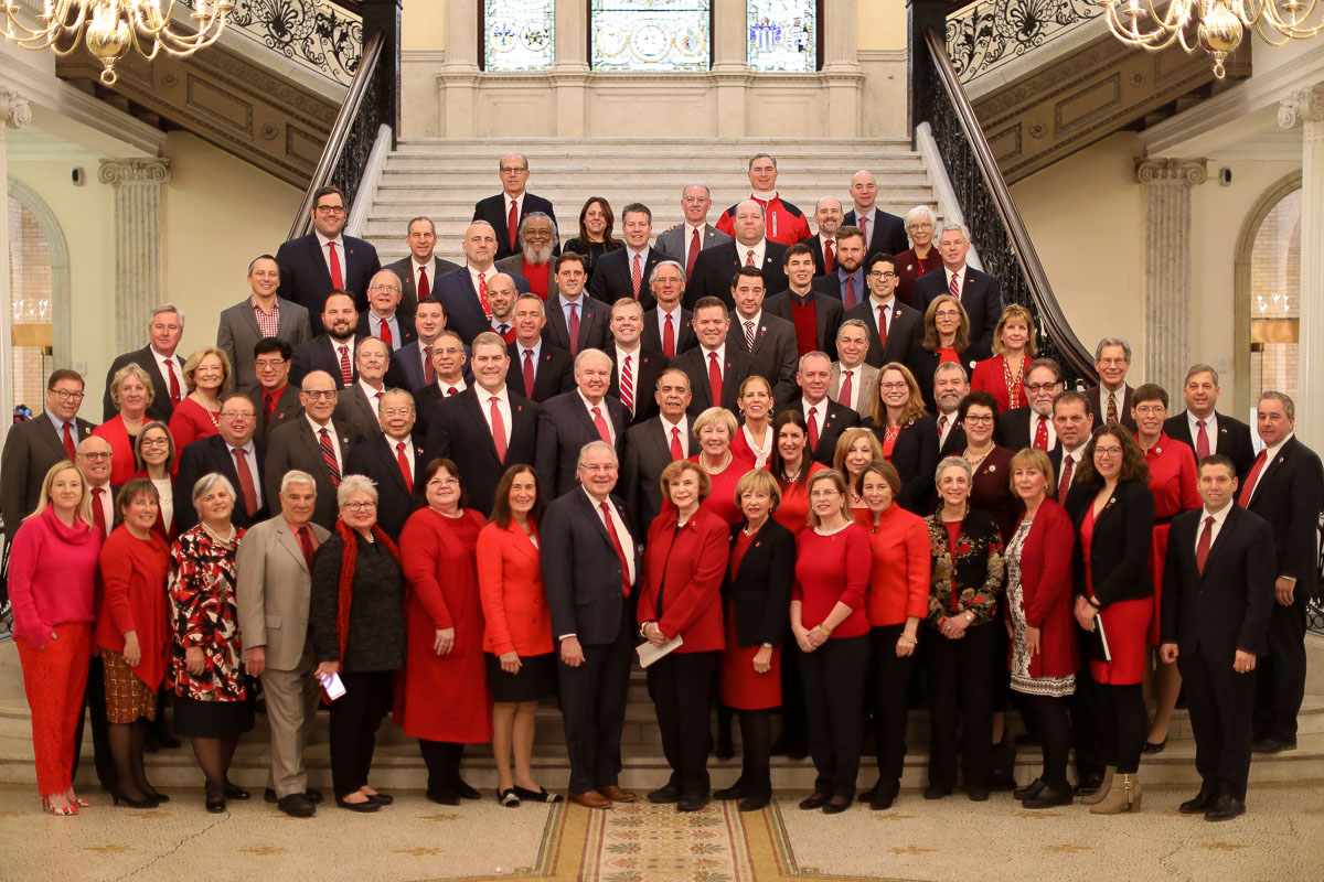The Caucus of Women Legislators' Annual "Go Red for Women" Day, to raise awareness about women's risk of heart disease.