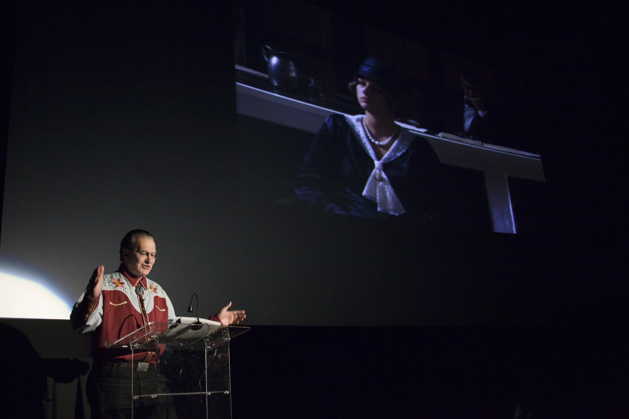 Joe Bob Briggs lecturing at the Chattanooga Film Festival. (Photo: David Andrews)