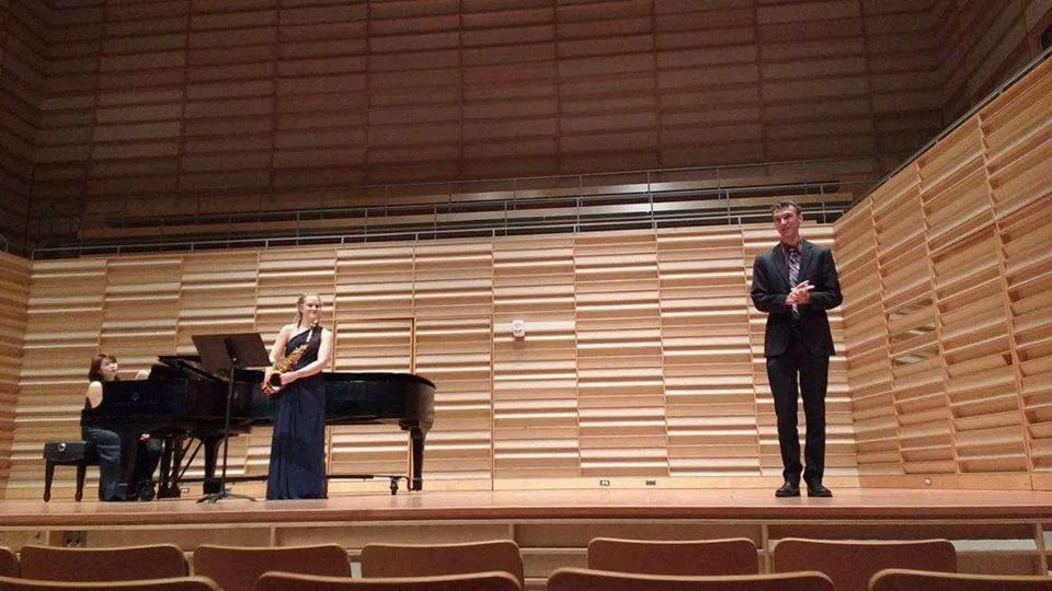 Introducing Sonata for Tenor Saxophone with Lucia Swarts and I-Fei Chen. Fredonia, NY 10/22/16