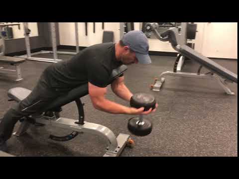 59. Incline bench spider curls for biceps