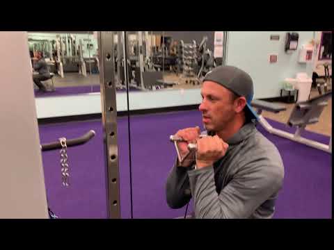 456. Cable Tower squats (elevate heels)