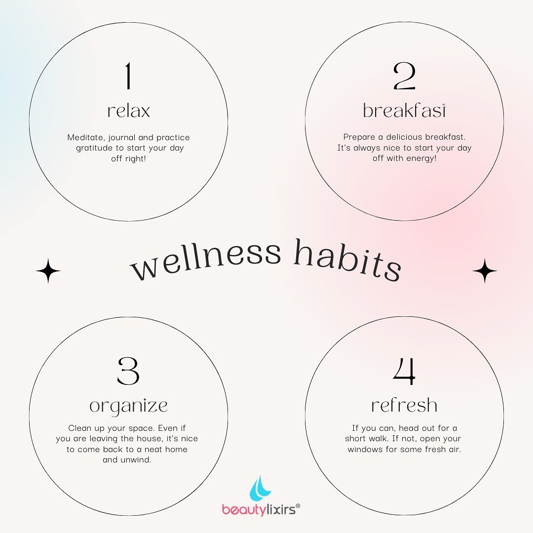 Wellness habits ✨💕. CHECK OUT OUR LINKTREE TO LEARN MORE ✨. #ayurvedic #Wellness #Self-care #Organic #AllNatural #WomanOwned #Entrepreneur.