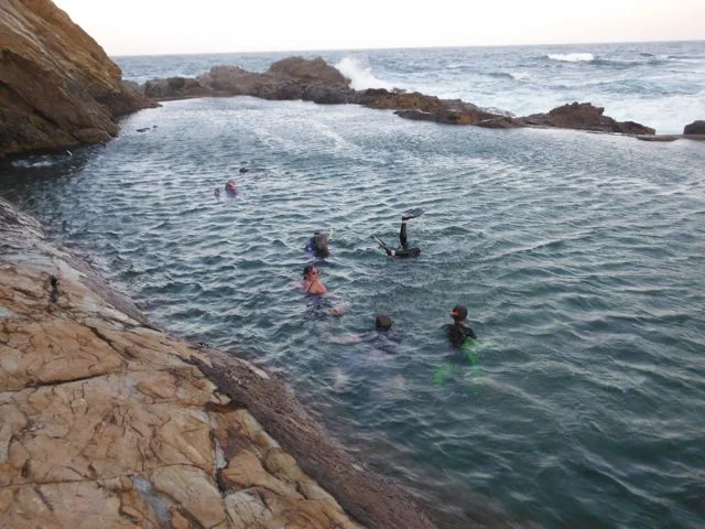 Blue Pool Snorkellers