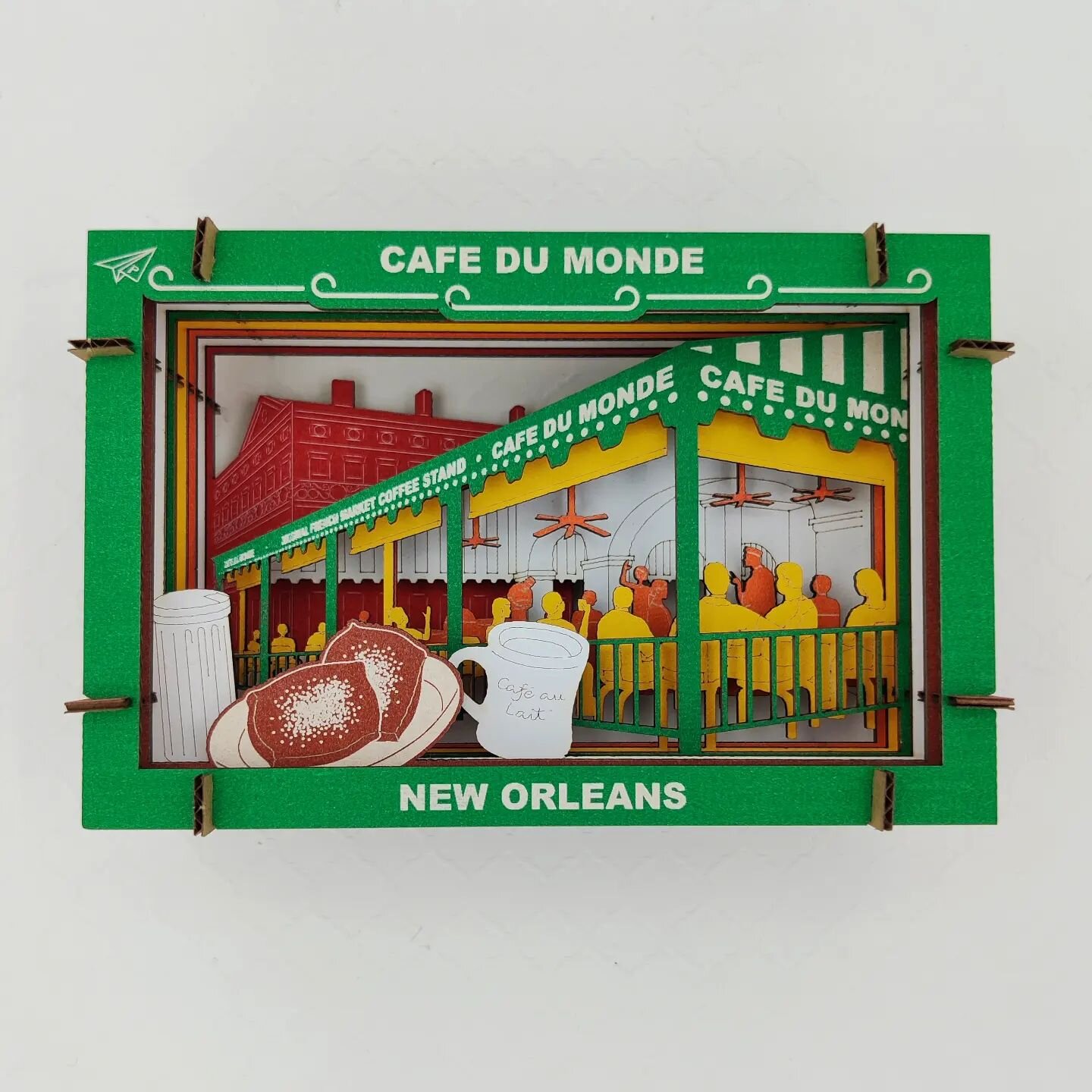 The iconic French quarter coffee stand. Now available in a convenient desktop size 🤣