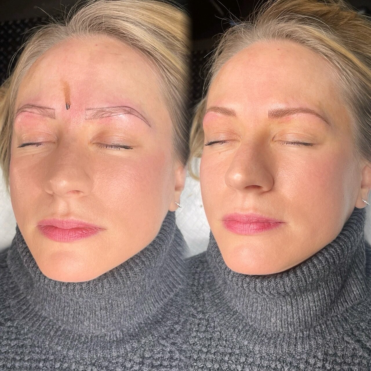A little sneak peak into the pre-draw/color picking process! Microblading/Nano brow fusion for the most natural look ✨ 

Book by tomorrow before pricing goes up to $650! 6-12 week perfecting touch-up session always included. Click the link &ldquo;Boo
