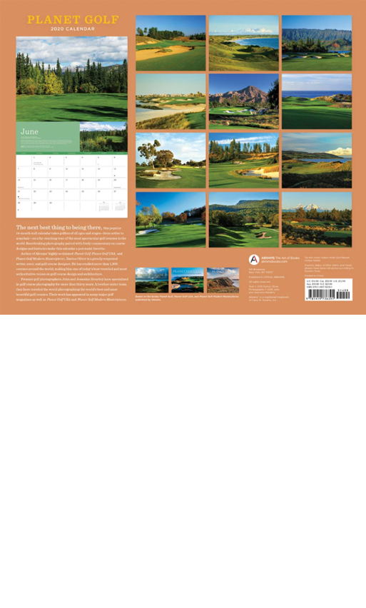 2020 Golf Calendar