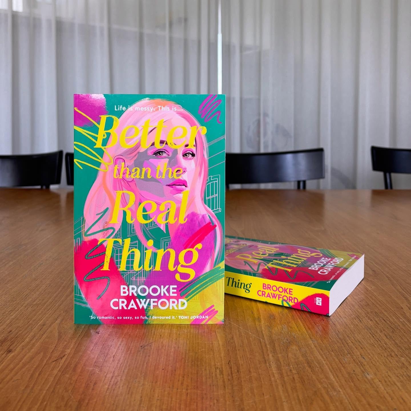 Happy publication day! #BetterThanTheRealThing by @brookecrawford_writer out in the world today and looking stunning! 😍

📖 Notting Hill meets Bridget Jones Baby in this whip-smart, funny, emotionally charged contemporary fiction about messy pasts, 