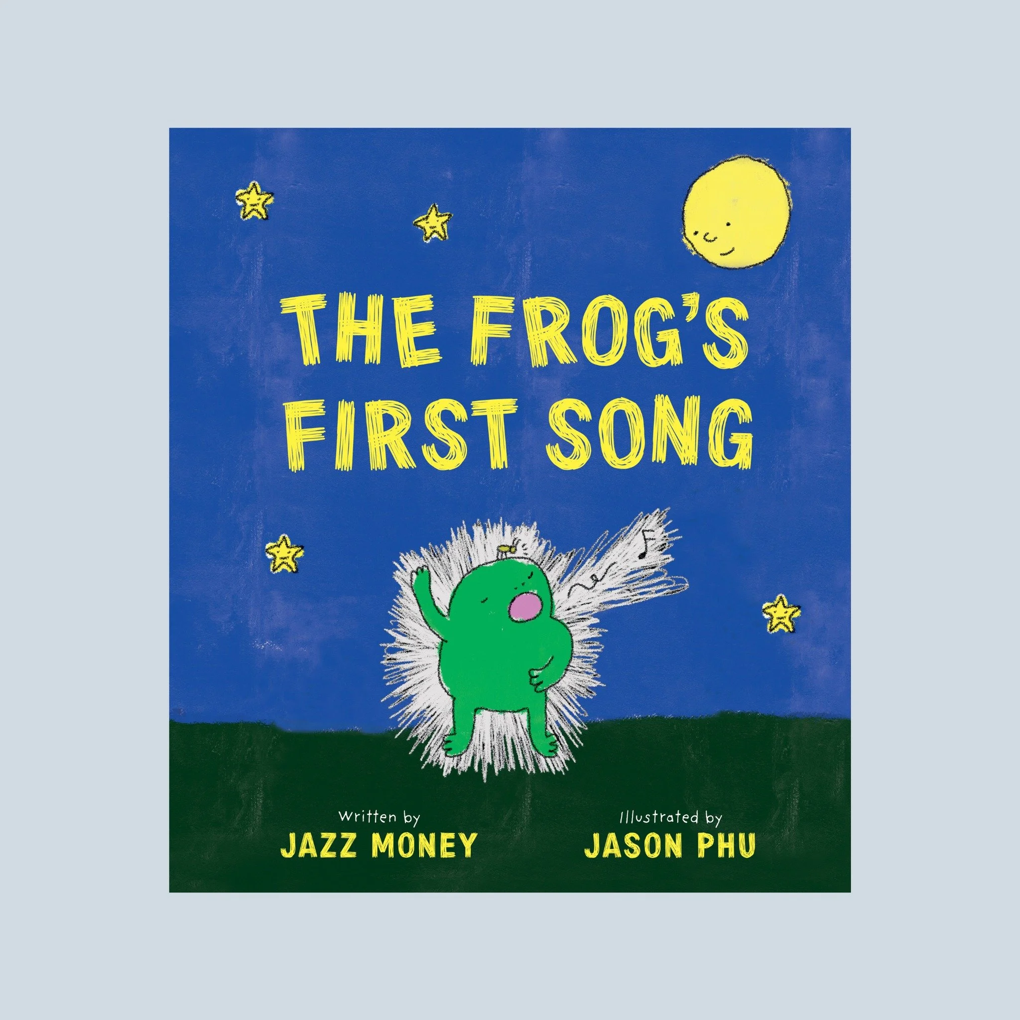 The Frog's First Song written by Jazz Money (@jazzmoney_______) and illustrated by Jason Phu (@jasonphuu) is a playful picture book about belonging, community and finding your place in the world and was shortlisted this year for the CBCA Picture Book