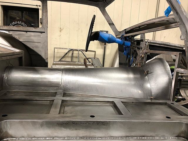 More progress on the transmission tunnel, fitting pretty decent! 👈Go ahead and swipe.  Still needs a lot of finish work, trimming, welding, etc, however that will happen after we check fitment of engine/trans and firewall rough-out.  #LTScustoms #me