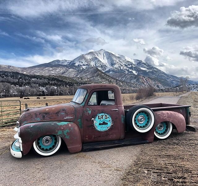 Starting to warm up here in the mountains.  Nice to get out for a cruise.  #LTScustoms #hotrods #customs #mountains #colorado #home #mtsopris #detroitsteelwheels #mobsteel @detroitsteelwheelco @mobsteel