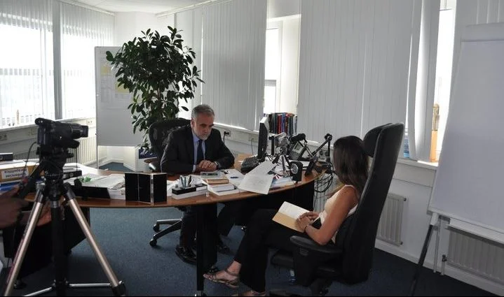 Discussing South Sudan with Luis Ocampo at The Hague