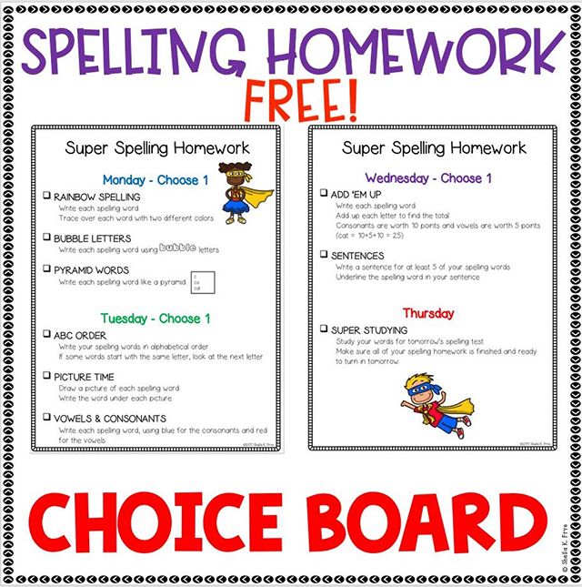 Looking to incorporate more student choice this year? This FREEBIE gives students choices for completing spelling homework each week. ⁠
⁠
DM me with your email address for a FREE copy!⁠
Students could keep this choice board at home or glue it into th