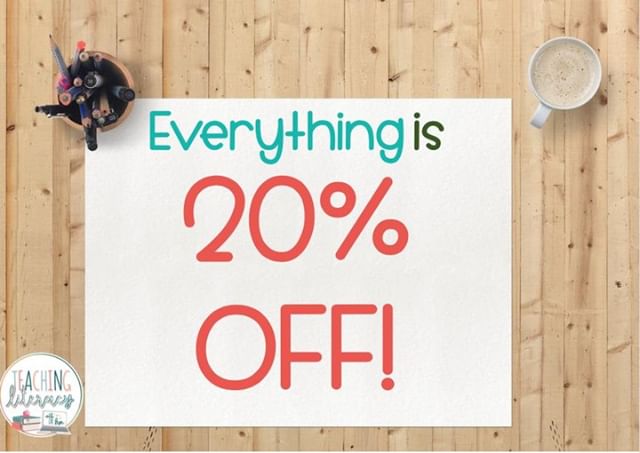 Sale ends tomorrow!⁠
⁠
I have discounted every resource in my store (yes, even Bundles!) by 20%! ⁠
⁠
My store: bit.ly/TeachingLiteracy⁠
⁠
Happy shopping!⁠
⁠
#teacherspayteachers #teachingliteracy #teachersofinstagram #tpt #tptsale  #iteachtoo #elemen