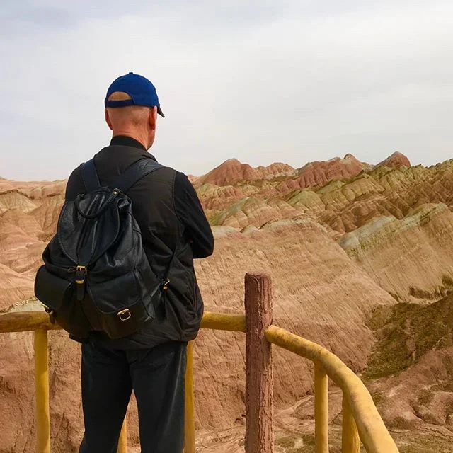 Another happy client travelling with our #classicbackpack. Gobi desert, Zhangye Danxia Landform - Rainbow Mountains. 
#jonesleather #jonesleatherworks #jonesleatheraustralia #craftsaustralia 
Available on our website jonesleather.net or at #huntleath