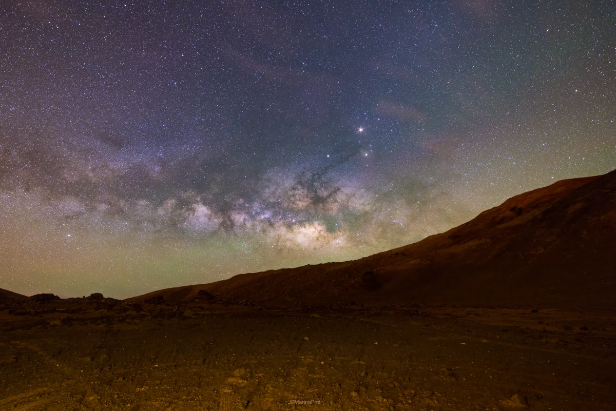 Vía Láctea y planetas / Milky Way and planets