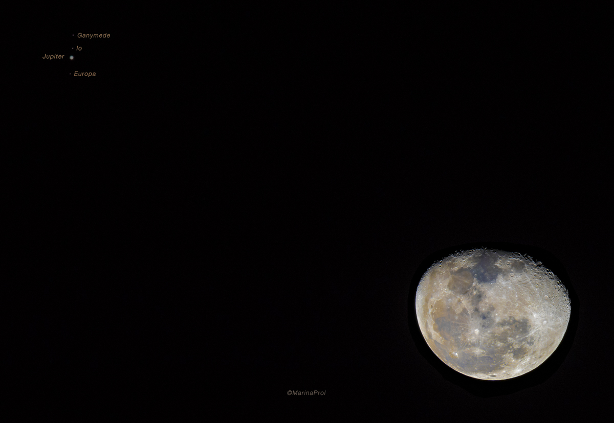 La Luna, Júpiter & satélites / The Moon, Jupiter & satellites