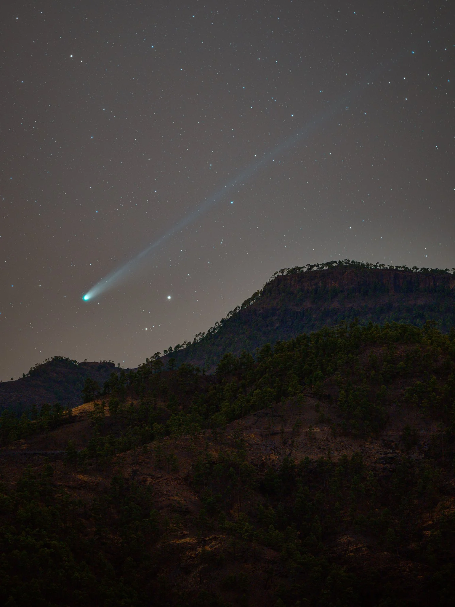 C/2025 A6 (Lemmon) sobre Inagua, Gran Canaria