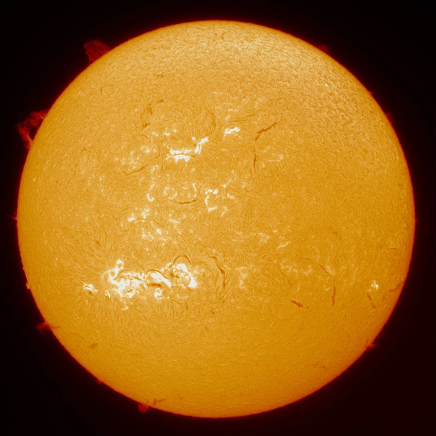 Mi primer Sol en H-alpha a color