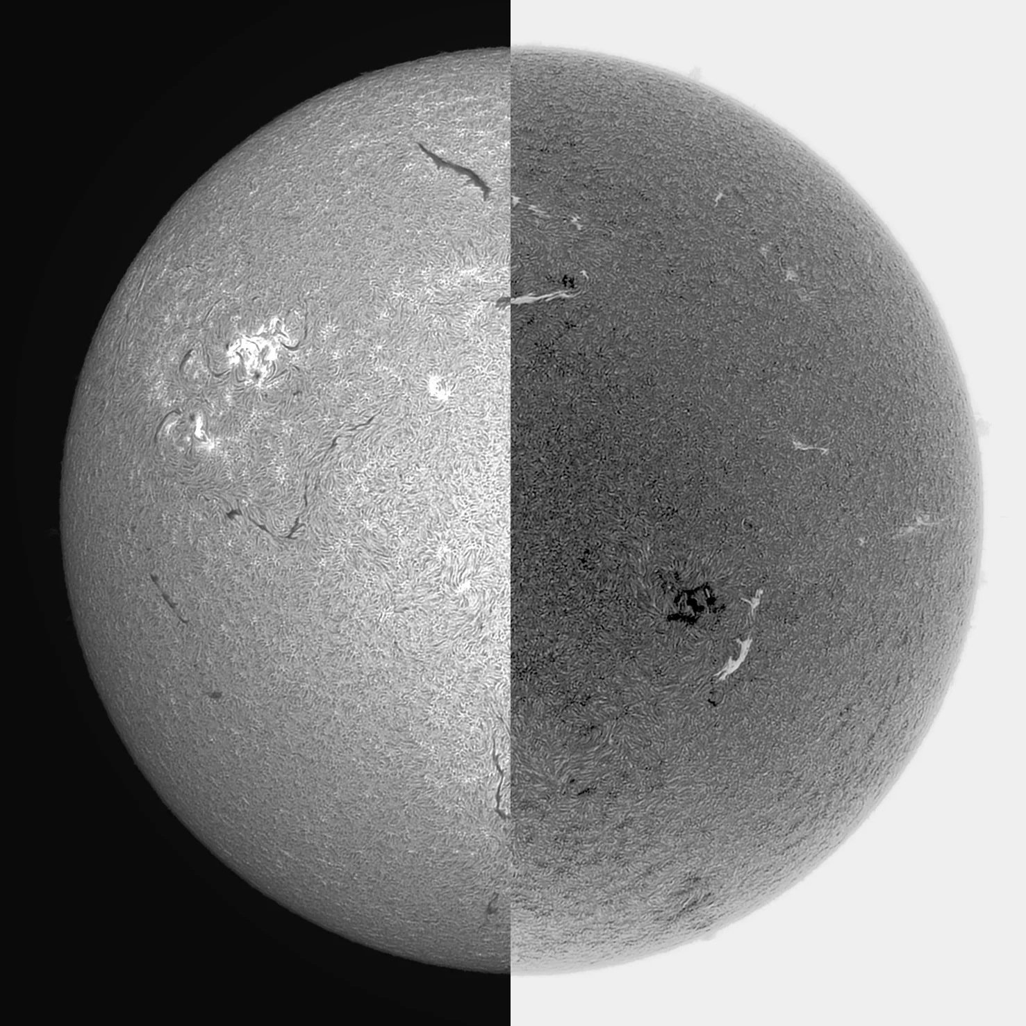 Segundo Sol en H-alpha combinado