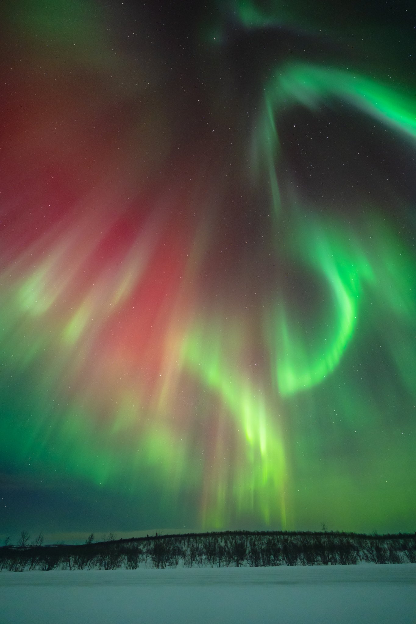 Aurora borealis en Finlandia