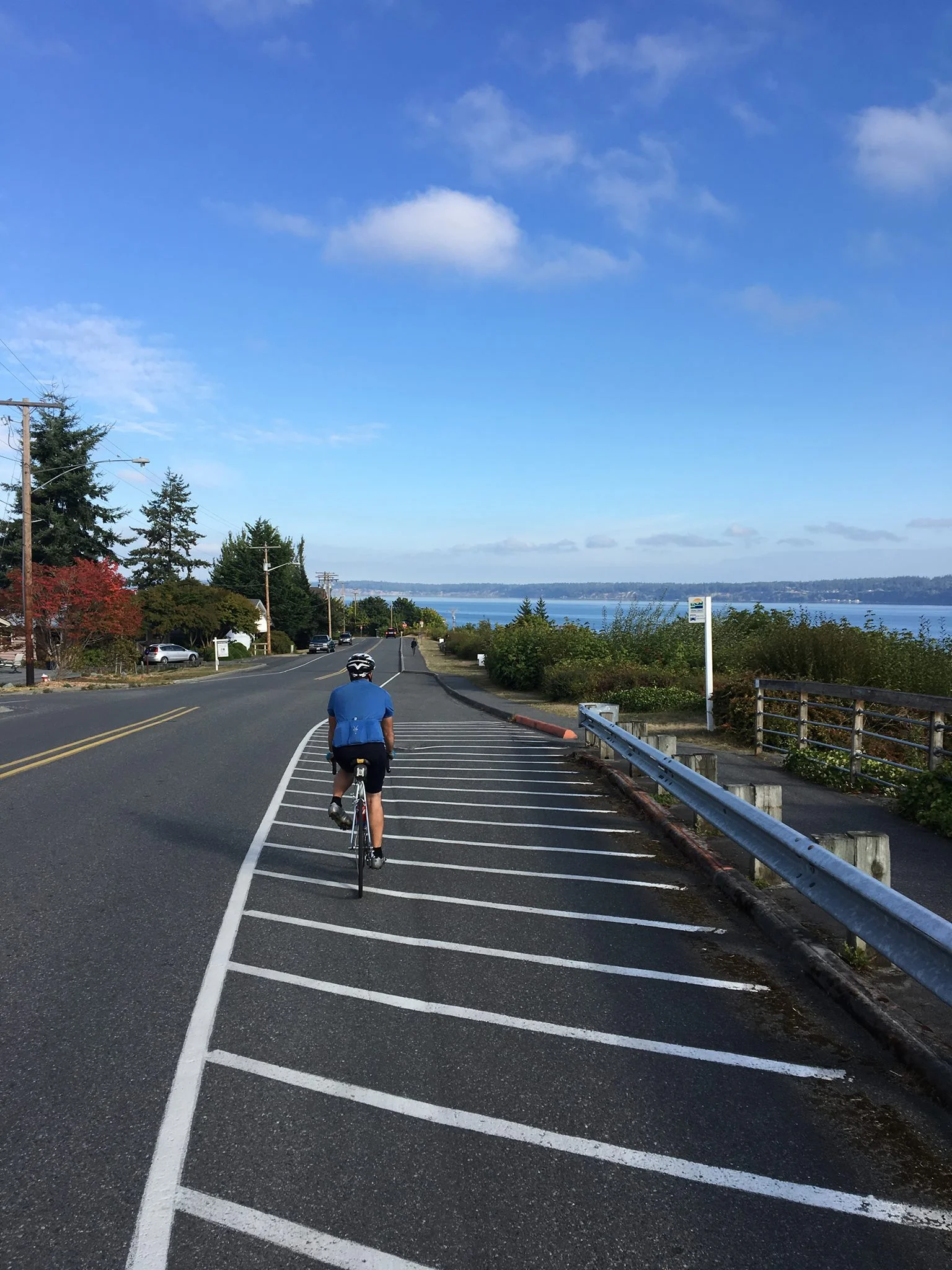 Struggling to keep up with my friend Jared on Whidbey Island.
