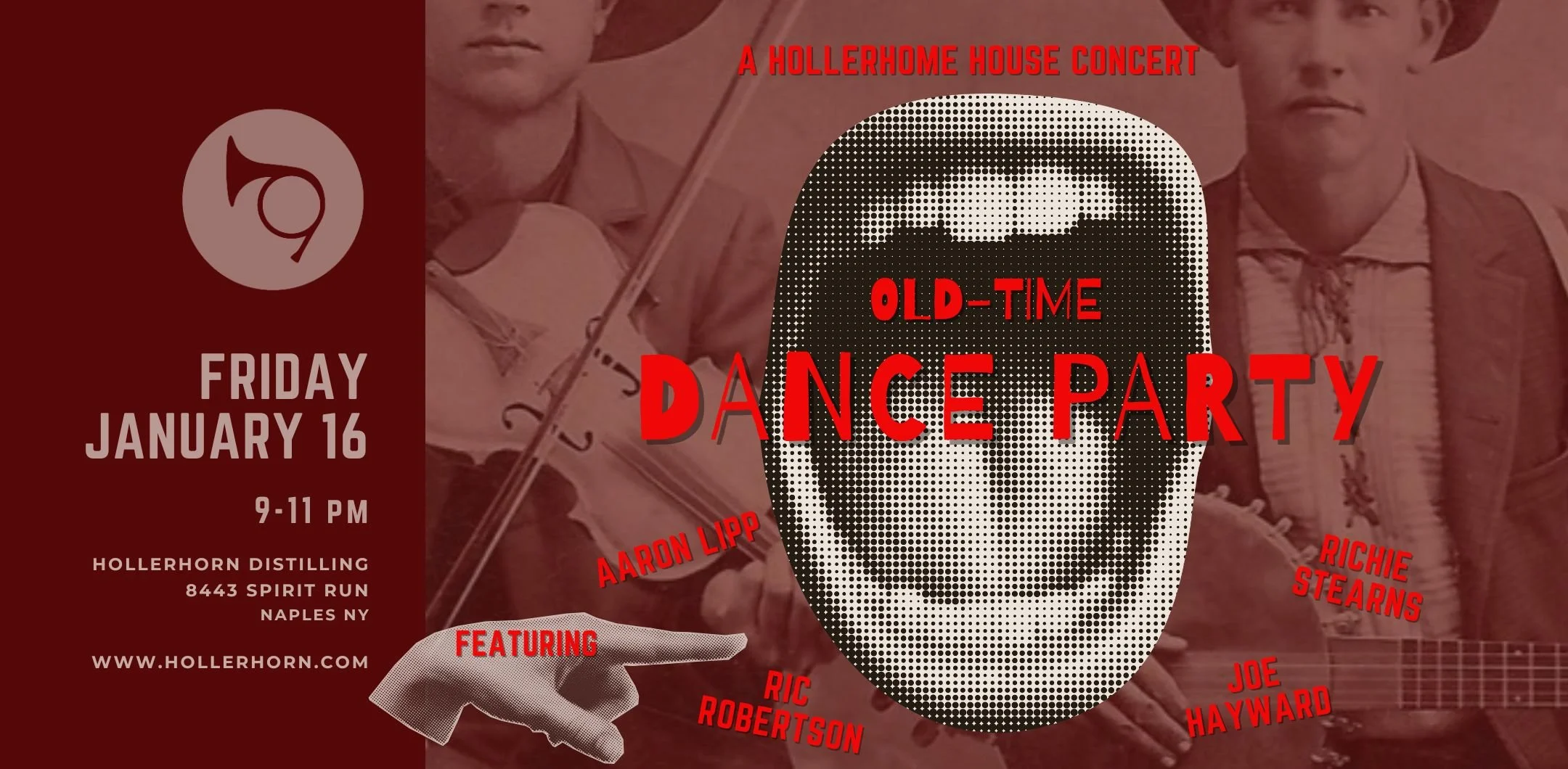Hollerhome House Concert Series presents:  Old-Time Dance Party with Aaron Lipp, Ric Robertson, Richie Stearns, &amp; Joe Hayward