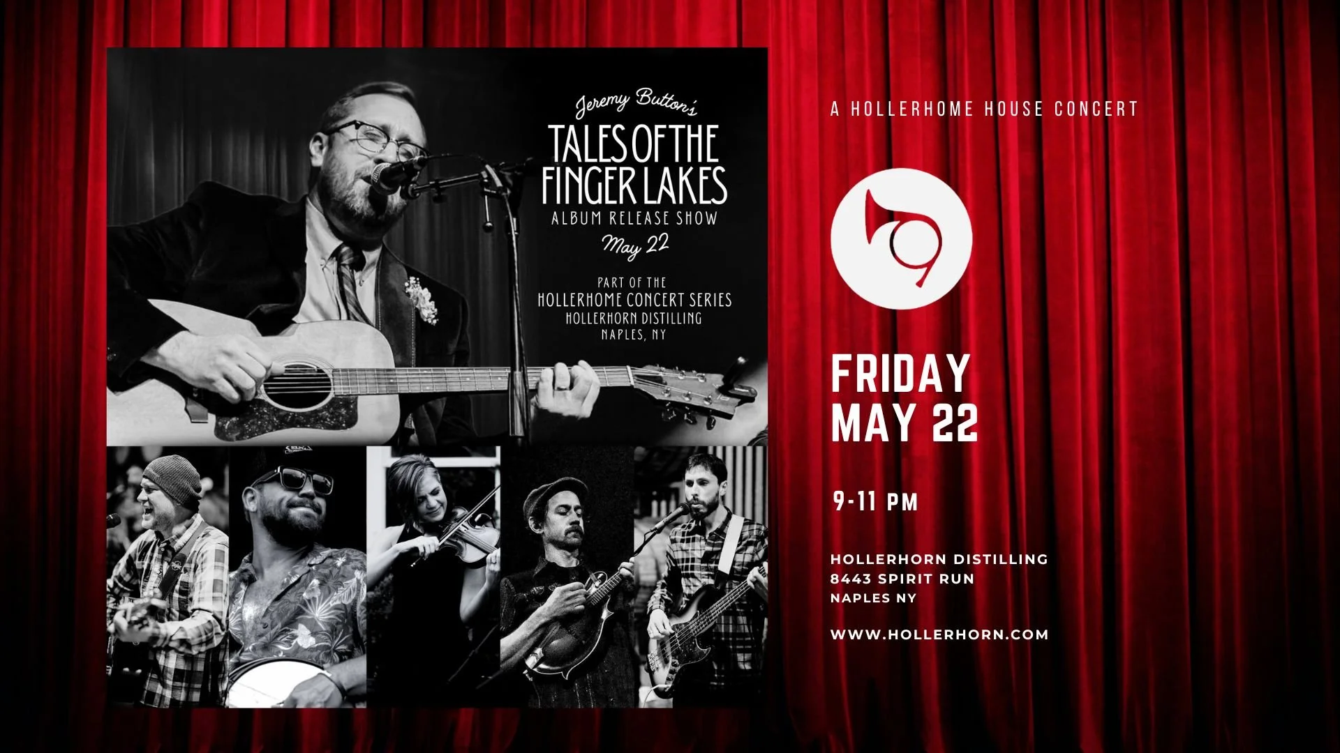 Hollerhome House Concert Series presents:  Jeremy Button &amp; Friends // "Tales of the Finger Lakes" Album Release