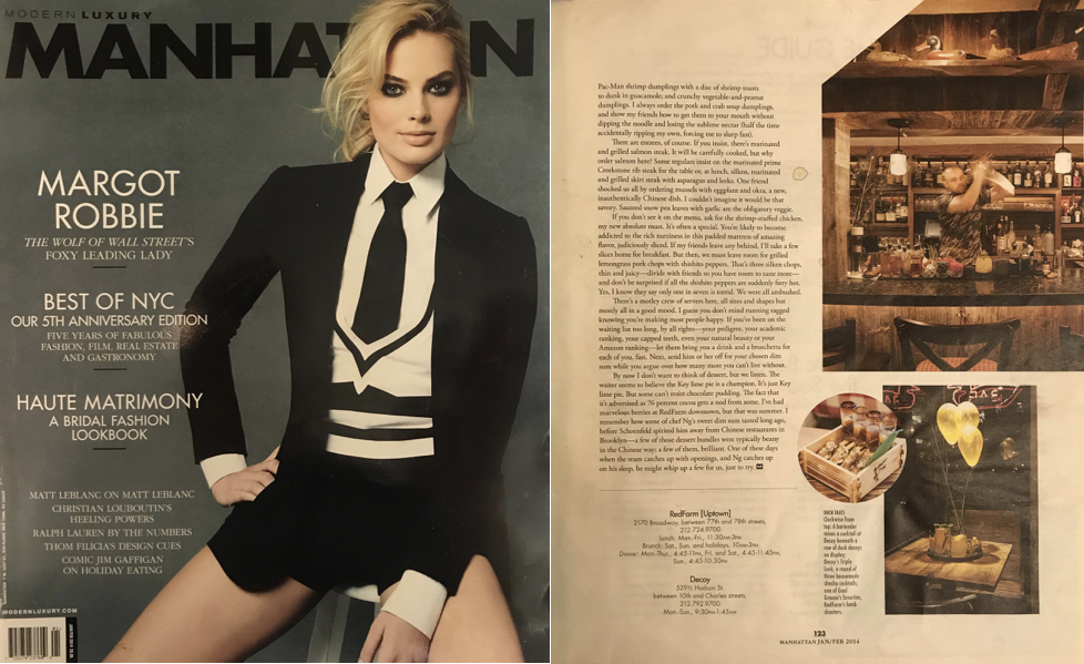 Cocktails for Decoy NYC featured in Modern Luxury | Manhattan
