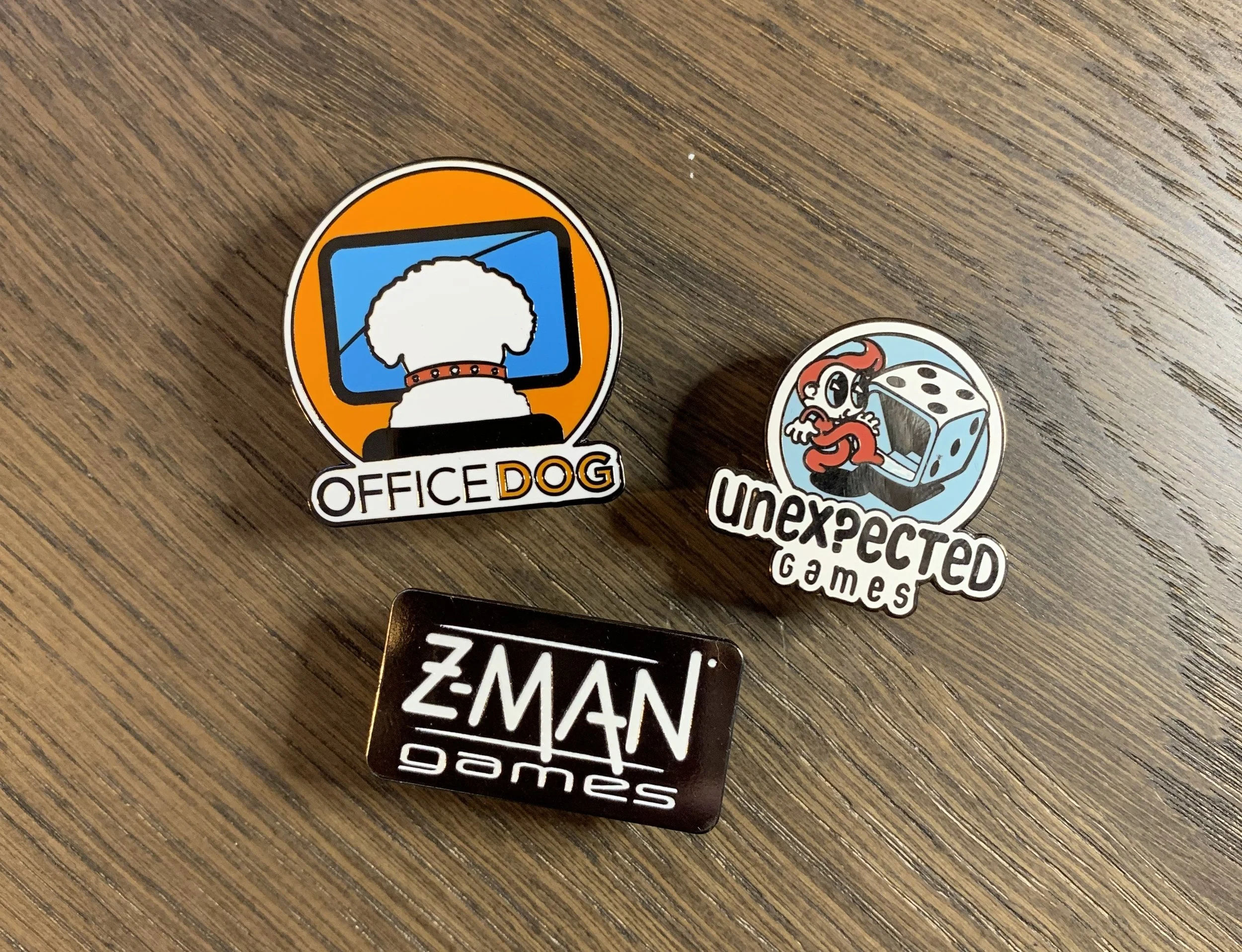 Studio logo pins.