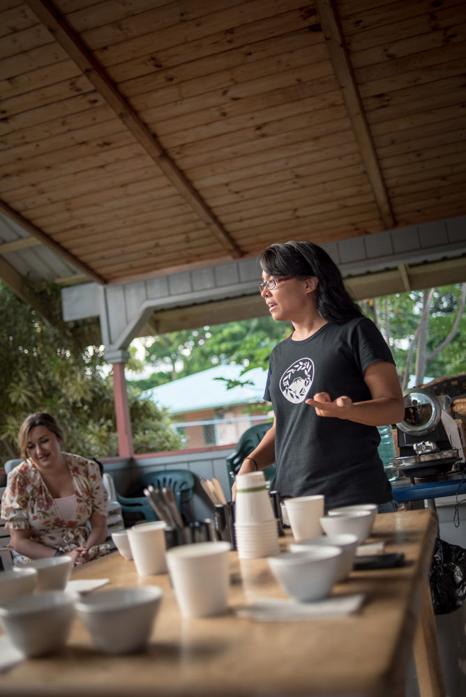 Joan Obra leading a coffee tasting
