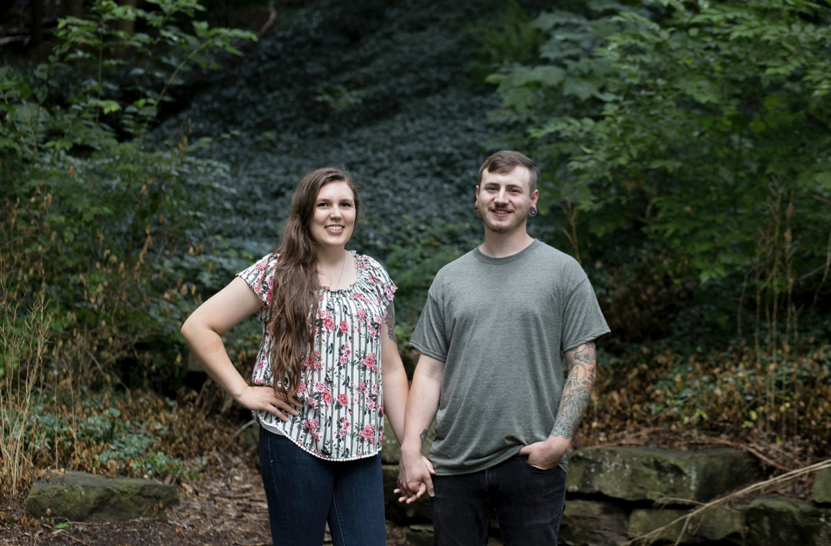 Liz &amp; Eric Engagement Portraits | David Fortier River Park &amp; Olmsted Falls Covered Bridge | Cleveland Wedding Photographer